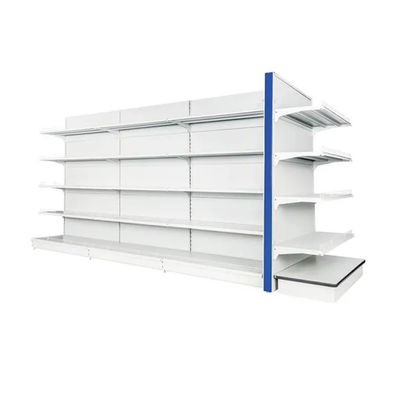 Installation facile, étagère d'affichage de supermarché durable avec logos personnalisés