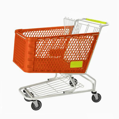 Panier de chariot en plastique avec impression de logo personnalisée, durable et léger pour la vente au détail