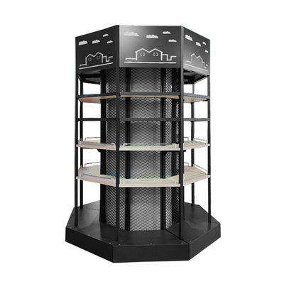Customized 5-Shelf Metal Supermarket Gondola Rack 80kg Capacity