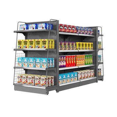 acheter 5-Shelf Metal Gondola Display Rack for Supermarkets 80kg Capacity online manufacture