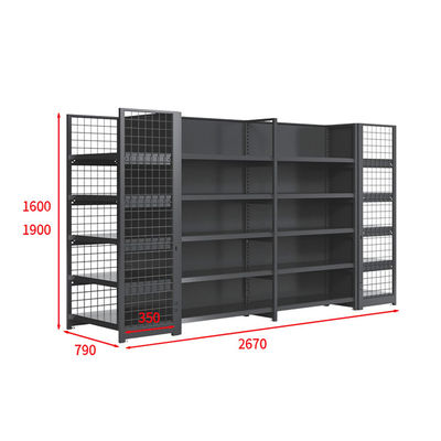 acheter Single-Sided Supermarket Shelf 5-Tier Galvanized Metal Retail Display online manufacture
