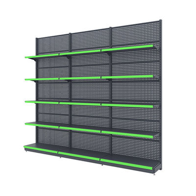 acheter Rayonnage gondole métallique avec étagère solide à installation rapide et dos réglable pour magasins de détail online manufacture