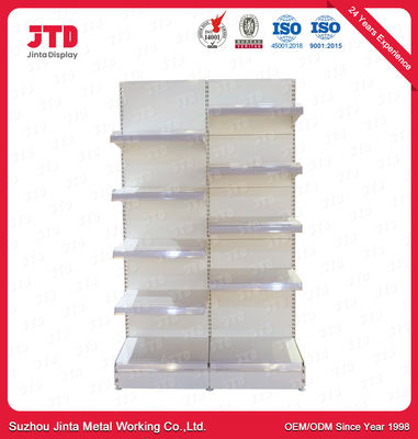 acheter Étagère blanche de rangée du rayonnage 80kgs 5 d'affichage de supermarché de 3FT 6FT online manufacture