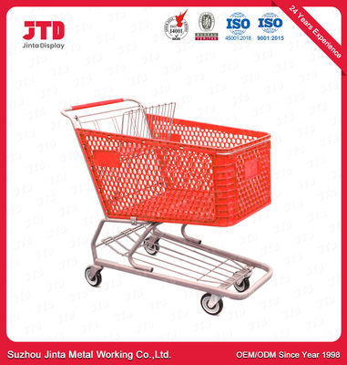 acheter chariot en plastique d'épicerie du panier ISO9001 du chariot 180L avec des roues online manufacture