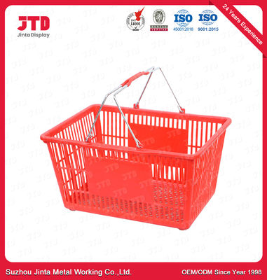 acheter Panier en plastique de chariot à centre commercial avec 2 poignées 28L online manufacture