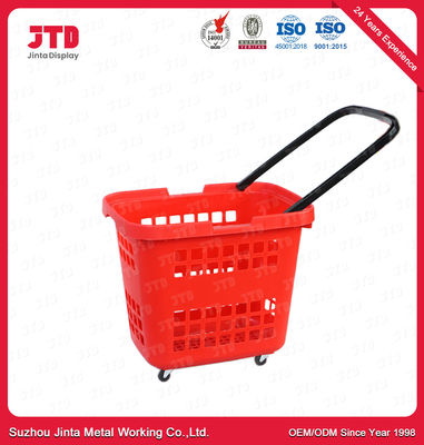 acheter panier à provisions 45L en plastique avec des roues de la poignée HDPP trois online manufacture