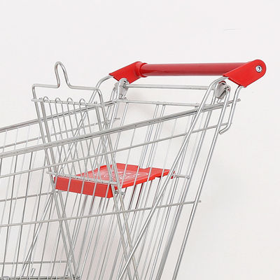 Chariot d'achat pliable Chariot à main en acier métallique avec quatre roues