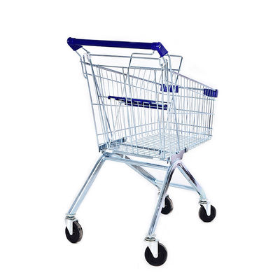 60L - 240L Fil métallique d'acier Vente d'épicerie Chariot à panier pliable Chariot à panier