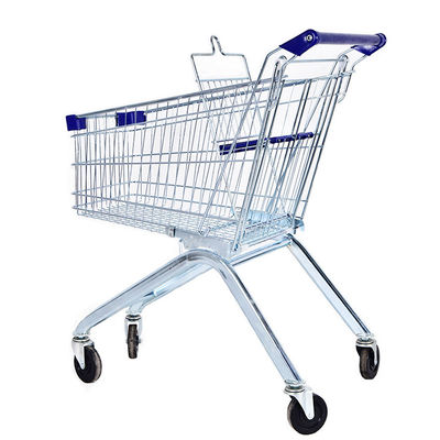 60L - 240L Fil métallique d'acier Vente d'épicerie Chariot à panier pliable Chariot à panier