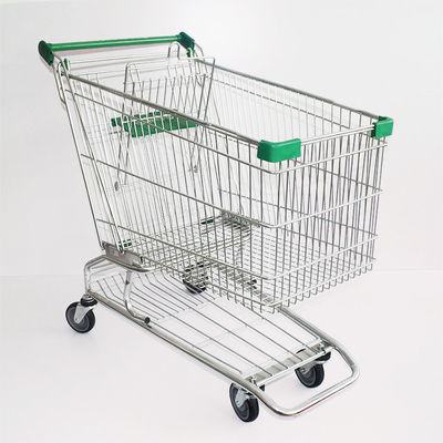 Convient Logo personnalisé Chariots de magasinage en métal Chariot pour supermarché 60L-240L