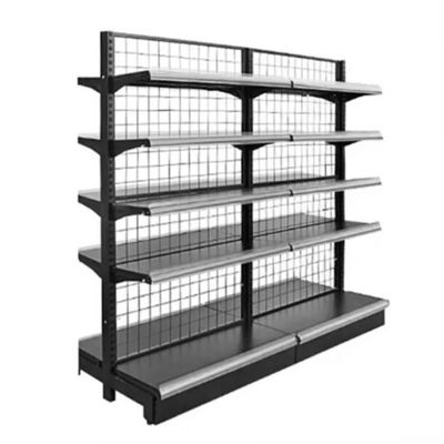 Supermarché en treillis métallique Gondola étagère affichage rack magasin étagère affichage métallique