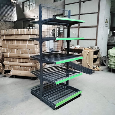 Étagère d'affichage de supermarché stable avec une capacité de charge de 30 à 80 kg par couche et acier laminé à froid