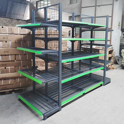 Étagère d'affichage de supermarché stable avec une capacité de charge de 30 à 80 kg par couche et acier laminé à froid