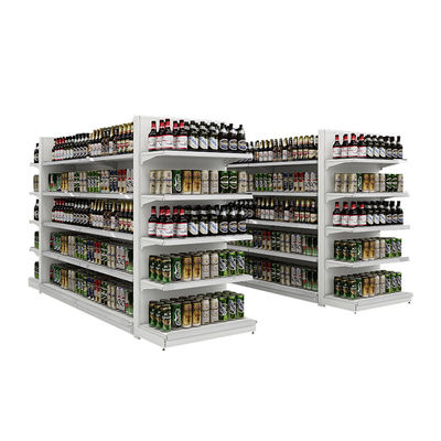 Étagère d'affichage de supermarché personnalisée avec structure robuste et couleurs personnalisées