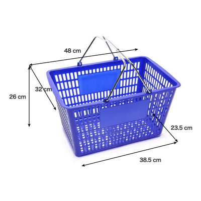 Facile à ranger panier d'achat en plastique avec logo personnalisé et personnalisation