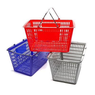 Facile à ranger panier d'achat en plastique avec logo personnalisé et personnalisation