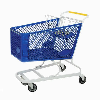 Panier de chariot en plastique avec impression de logo personnalisée, durable et léger pour la vente au détail