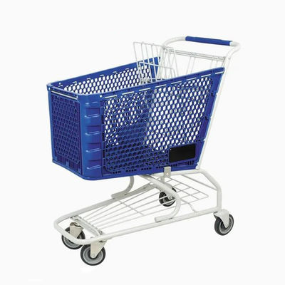 Chariot de courses en plastique à 4 roues ﻿Chariot de supermarché Chariots à main portables ﻿