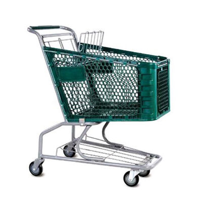 Chariot de courses en plastique à 4 roues ﻿Chariot de supermarché Chariots à main portables ﻿