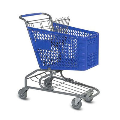 Chariot de courses en plastique à 4 roues ﻿Chariot de supermarché Chariots à main portables ﻿