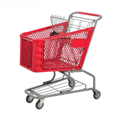Chariot de courses en plastique à 4 roues ﻿Chariot de supermarché Chariots à main portables ﻿