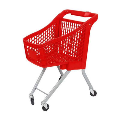 Chariot d'achat en plastique à 4 roues, facile à déplacer, supermarché, panier pour enfants