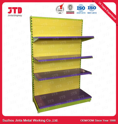 noir du support d'affichage de magasin de détail de 1.8m 0.9m 100kgs et étagères jaunes de stockage