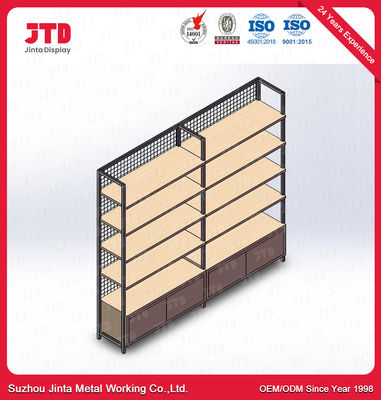 Métal de la CE et supports d'affichage en bois en bois de boulangerie de l'unité 120kg de rayonnage de mur