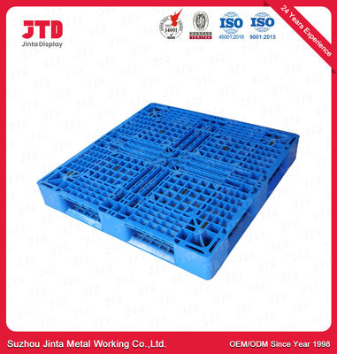 Utilisation bleue d'étirage d'entrepôt de couleur de palette en plastique résistante de HDPE