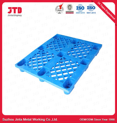 Utilisation bleue d'étirage d'entrepôt de couleur de palette en plastique résistante de HDPE